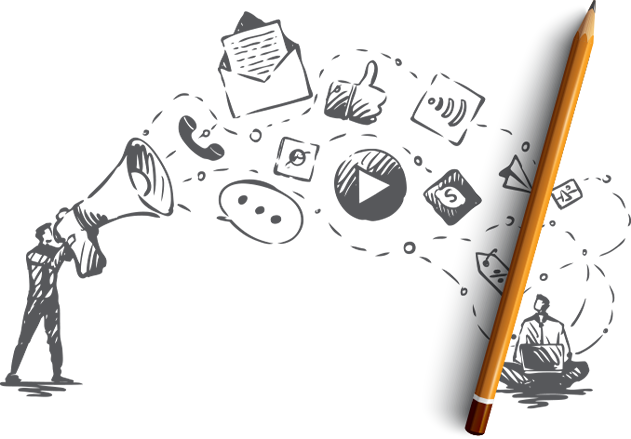 Creative marketing illustration